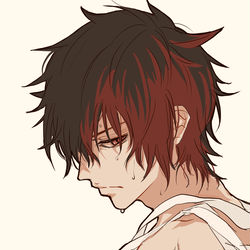 This is a pixiv picture whose title is 肥前さんと汗.