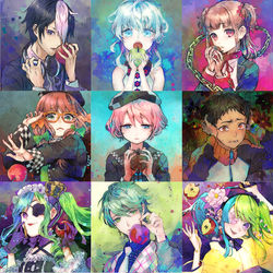 This is a pixiv picture whose title is 追放選挙非公式落書きまとめ.