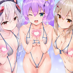 This is a pixiv picture whose title is 健康的な初期艦三人娘.