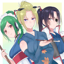 This is a pixiv picture whose title is 銀魂女子推し三銃士.