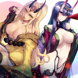 This is a pixiv picture whose title is 大人　酒呑茨木.