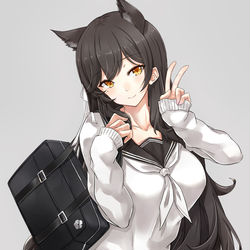 This is a pixiv picture whose title is 学園愛宕.