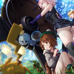 This is a pixiv picture whose title is ポケットモンスター セイバー・シールダー.