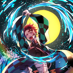 This is a pixiv picture whose title is 鬼滅の刃.