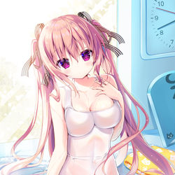 This is a pixiv picture whose title is 一緒に泳ぐ？.