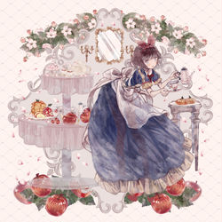 This is a pixiv picture whose title is 白雪姫より/グリム童話とメイド服.