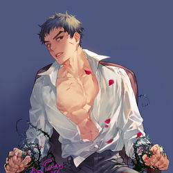 This is a pixiv picture whose title is rose.