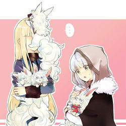 This is a pixiv picture whose title is 「ライネスさんと一緒に集めてきた…」.