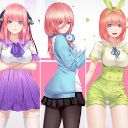 This is a pixiv picture whose title is 五等分の花嫁.