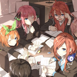 This is a pixiv picture whose title is 放課後勉強会.