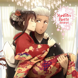 This is a pixiv picture whose title is 弓凛プチ企画　三作家合同ポストカード.
