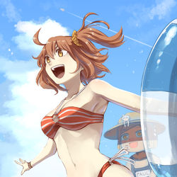 This is a pixiv picture whose title is 海だ!.