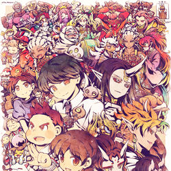 This is a pixiv picture whose title is 妖怪時計影.