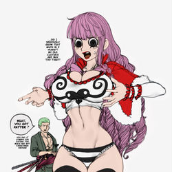 This is a pixiv picture whose title is TS Perona wearing her old outfit.