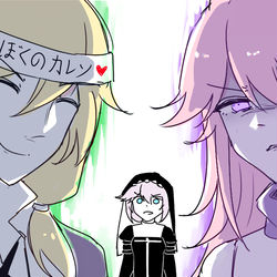This is a pixiv picture whose title is Otto vs Sakura.