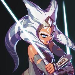 This is a pixiv picture whose title is Ahsoka Tano Knight.
