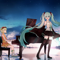 This is a pixiv picture whose title is GUMIKU GUMI x 初音ミク log7.