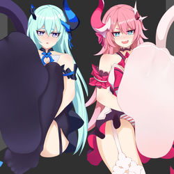 This is a pixiv picture whose title is 萝莎莉娅，别再闹了，被舰长发现了就....