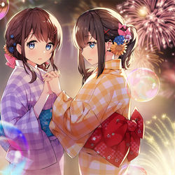 This is a pixiv picture whose title is 花火.