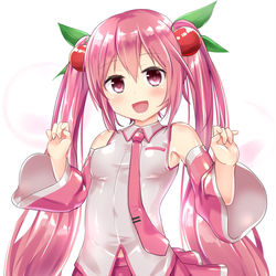 This is a pixiv picture whose title is 桜ミク.