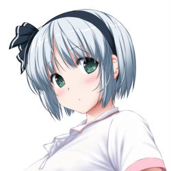 This is a pixiv picture whose title is ノーブラポロシャツ妖夢ちゃん.