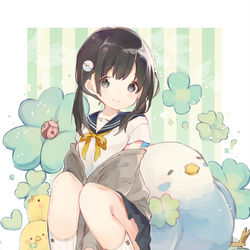 This is a pixiv picture whose title is 🍀.