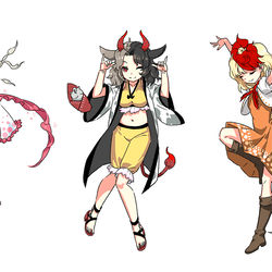 This is a pixiv picture whose title is 東方鬼形獣123.
