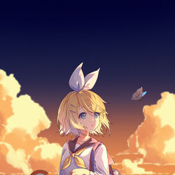 This is a pixiv picture whose title is -蝶-.