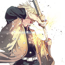 This is a pixiv picture whose title is 善逸.