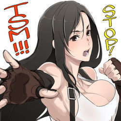 This is a pixiv picture whose title is (T)ティファを(S)性的な(M)目で見ないでください.