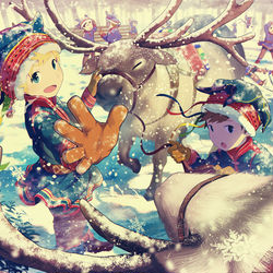 This is a pixiv picture whose title is サーミの少年達.