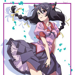This is a pixiv picture whose title is 羽川さん.