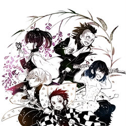 This is a pixiv picture whose title is 鬼滅の刃まとめ.