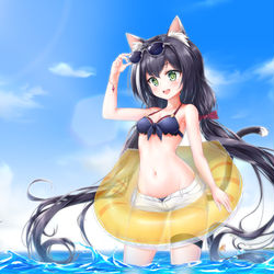 This is a pixiv picture whose title is 水着 キャル ♥.