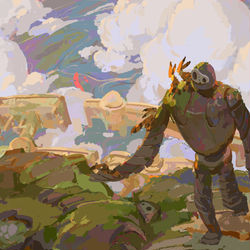 This is a pixiv picture whose title is 君をのせて.
