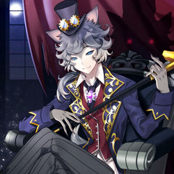 This is a pixiv picture whose title is 月下の紳士.