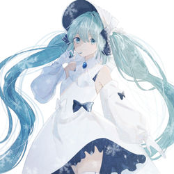 This is a pixiv picture whose title is 雪ミク.