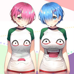 This is a pixiv picture whose title is ラムとレム.