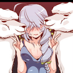 This is a pixiv picture whose title is アルパカと浜波ちゃん.