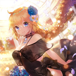 This is a pixiv picture whose title is 宴会場での出会い.