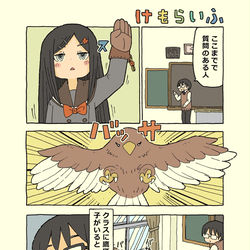 This is a pixiv picture whose title is 鷹匠の子.