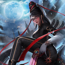 This is a pixiv picture whose title is Bayonetta.