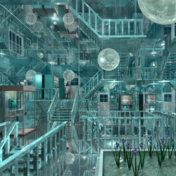 This is a pixiv picture whose title is 踊り場迷路.