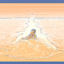 This is a pixiv picture whose title is 凪の海を行こうよ.