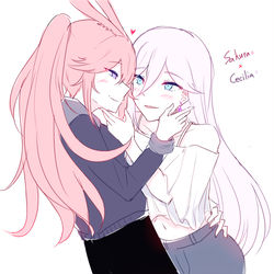 This is a pixiv picture whose title is Sakura X Cecilia?.