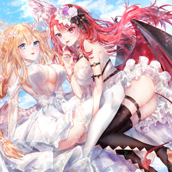 This is a pixiv picture whose title is 天&魔.