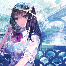This is a pixiv picture whose title is 令和の雨【コミティア128】.