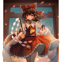 This is a pixiv picture whose title is 霊夢.