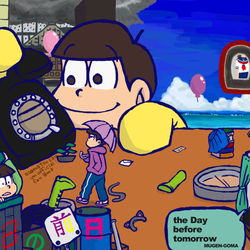 This is a pixiv picture whose title is 【Web再録】明日の前日.
