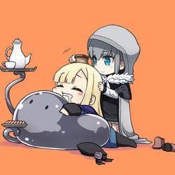 This is a pixiv picture whose title is 師匠をダメにするトリムマウさんとグレイ.